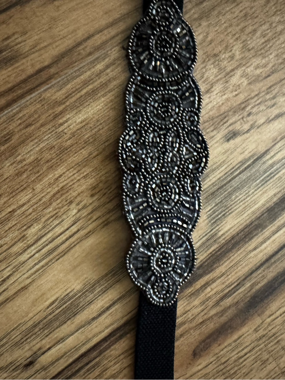 Glint Beaded Elastic Waist Belt